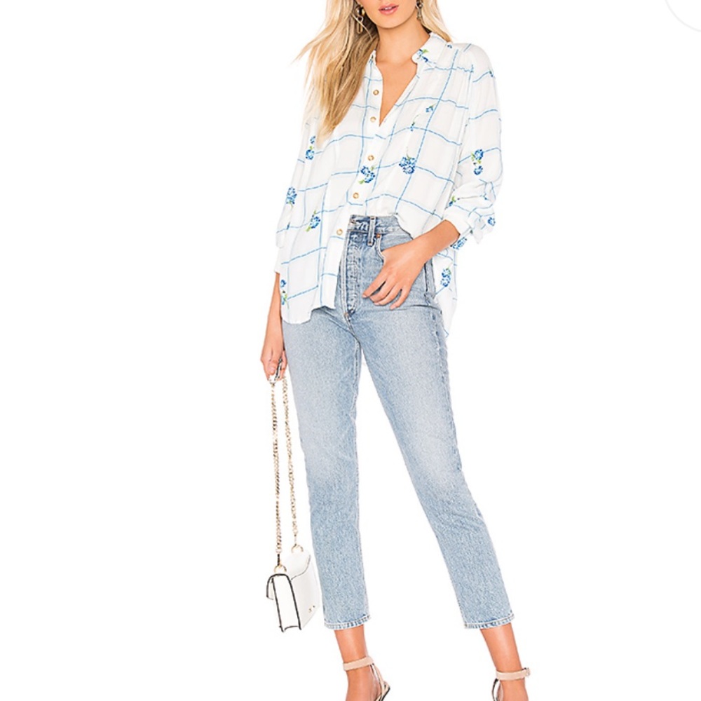 Free People Window To My Heart Button Down